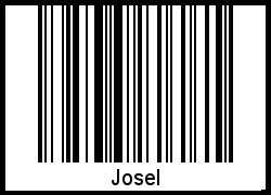 Der Voname Josel als Barcode und QR-Code