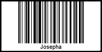 Barcode des Vornamen Josepha