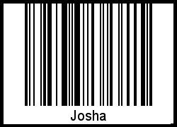 Der Voname Josha als Barcode und QR-Code