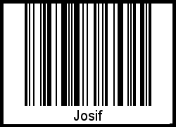 Barcode des Vornamen Josif