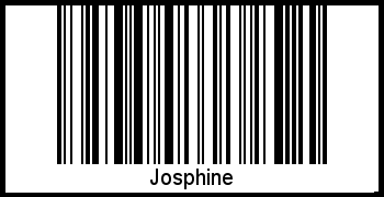Interpretation von Josphine als Barcode