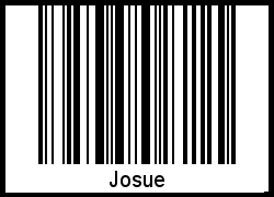 Der Voname Josue als Barcode und QR-Code