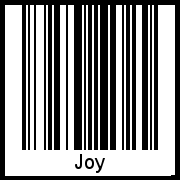 Barcode des Vornamen Joy