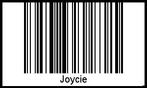 Der Voname Joycie als Barcode und QR-Code