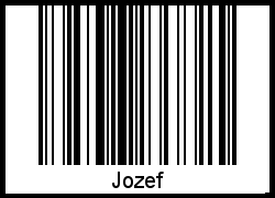 Der Voname Jozef als Barcode und QR-Code