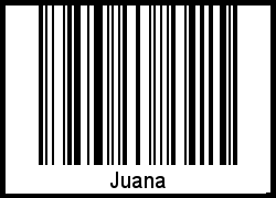 Barcode des Vornamen Juana