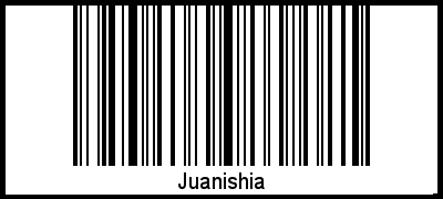 Barcode des Vornamen Juanishia