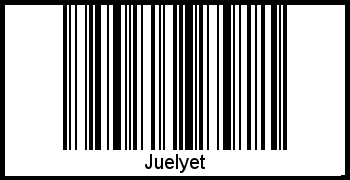 Barcode des Vornamen Juelyet