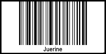 Barcode des Vornamen Juerine