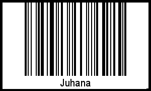 Interpretation von Juhana als Barcode