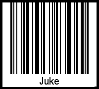 Barcode des Vornamen Juke