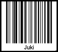 Juki als Barcode und QR-Code
