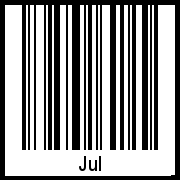 Interpretation von Jul als Barcode