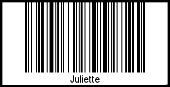 Juliette als Barcode und QR-Code