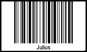 Der Voname Julius als Barcode und QR-Code