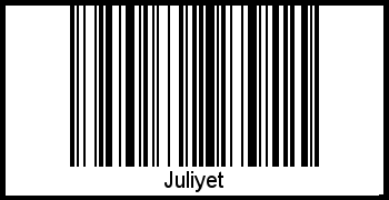 Der Voname Juliyet als Barcode und QR-Code