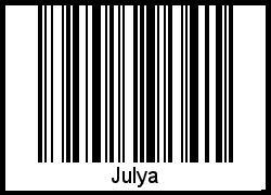 Der Voname Julya als Barcode und QR-Code