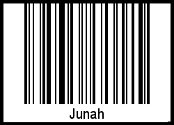 Der Voname Junah als Barcode und QR-Code