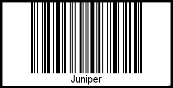 Der Voname Juniper als Barcode und QR-Code