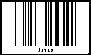 Barcode des Vornamen Junius
