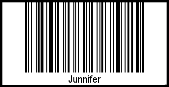 Interpretation von Junnifer als Barcode