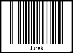 Der Voname Jurek als Barcode und QR-Code