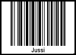 Der Voname Jussi als Barcode und QR-Code