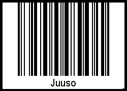 Juuso als Barcode und QR-Code