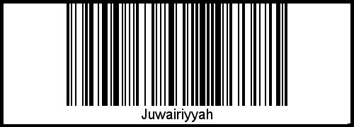 Barcode des Vornamen Juwairiyyah