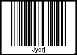 Jyorj als Barcode und QR-Code