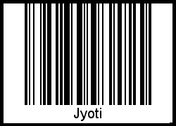 Interpretation von Jyoti als Barcode