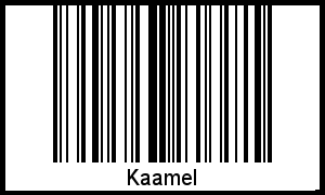 Kaamel als Barcode und QR-Code