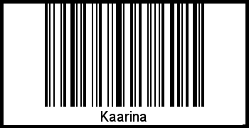 Barcode des Vornamen Kaarina