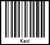Kaci als Barcode und QR-Code
