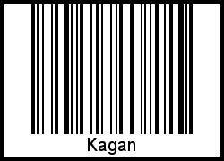 Kagan als Barcode und QR-Code