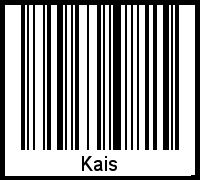 Barcode des Vornamen Kais