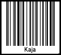 Kaja als Barcode und QR-Code