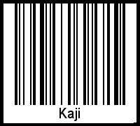 Der Voname Kaji als Barcode und QR-Code