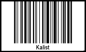 Barcode des Vornamen Kalist