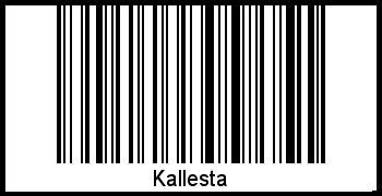 Barcode des Vornamen Kallesta