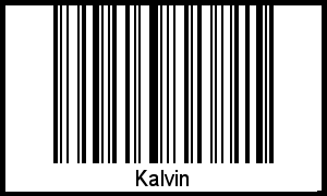 Kalvin als Barcode und QR-Code
