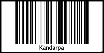 Barcode des Vornamen Kandarpa