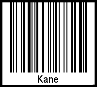 Der Voname Kane als Barcode und QR-Code