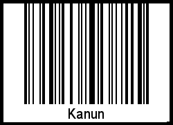 Barcode des Vornamen Kanun