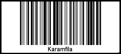 Der Voname Karamfila als Barcode und QR-Code