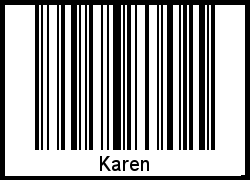 Barcode des Vornamen Karen