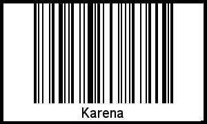 Barcode des Vornamen Karena