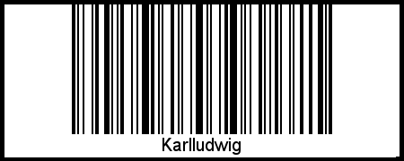 Der Voname Karlludwig als Barcode und QR-Code