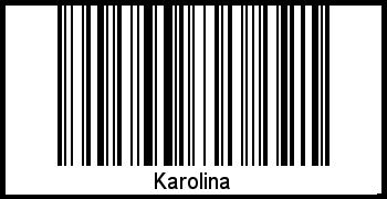 Barcode des Vornamen Karolina