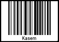 Der Voname Kasem als Barcode und QR-Code